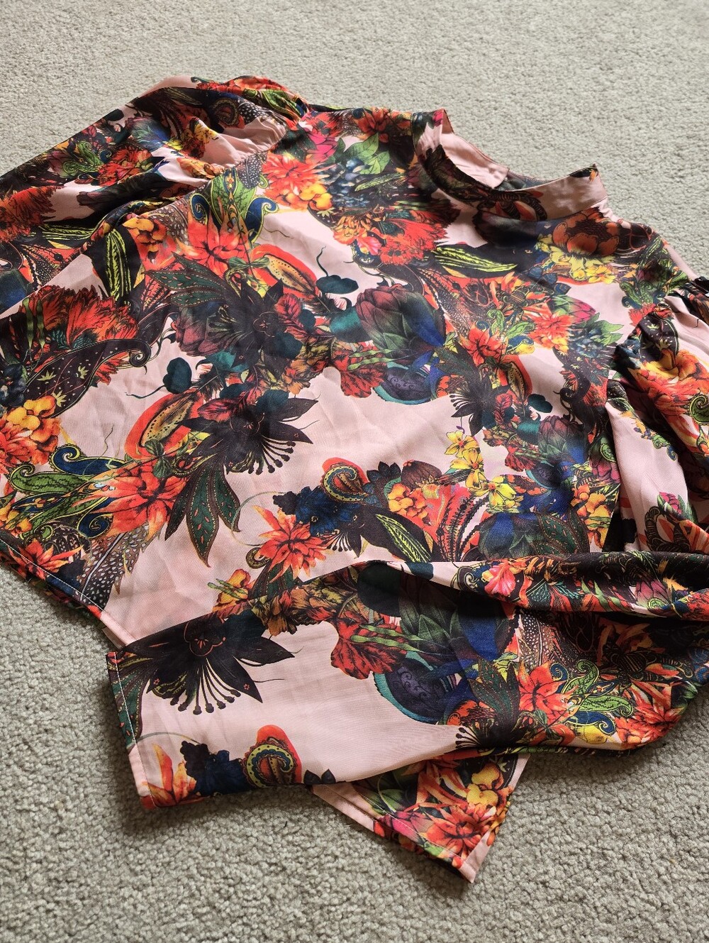 WritingH&M Floral Paisley Blouse Size 10/12 Pink